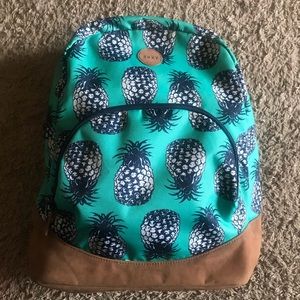 Roxy Teal Pineapple Print Backpack